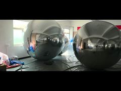 Watch: 2m, 2.5m, 3m Silver PVC Mirror Balloons Hanging From Ceiling Use Showcase