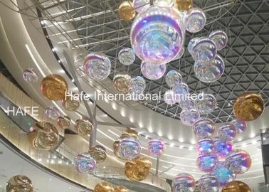 2.5m Diameter Inflatable Mirror Balloon / Events Decoration Silver Reflective Ball