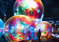 Iridescent Inflatable Mirror Ball Advertising Commercial Grade Airtight PVC 5m