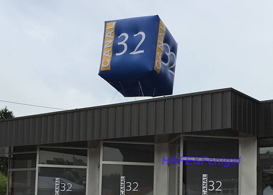 Customized Cube Helium Balloon Light With Full Logo Printing Flight Advertising