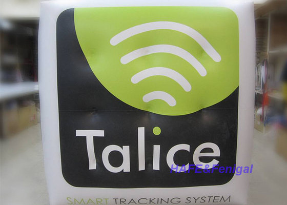 Customized Cube Helium Balloon Light With Full Logo Printing Flight Advertising