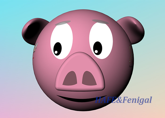 Customizable 2m Helium Inflatable Ball Pink Cartoon Pig Advertising And Marketing