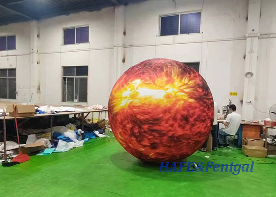 2.5M Sun LED Glowing PVC Decoration Inflatable Inflatable Advertising Balloon Planet Balloon Sun