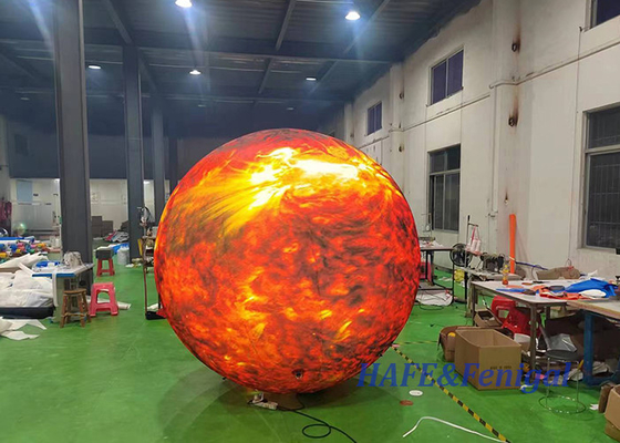 2.5M Sun LED Glowing PVC Decoration Inflatable Inflatable Advertising Balloon Planet Balloon Sun