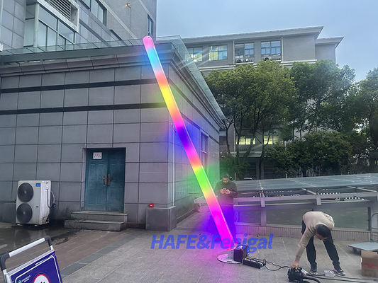 5M Advertising Inflatable  Decor Led Inflatable Light Iris-Tube Column Giant Inflatable Led Light Balloon