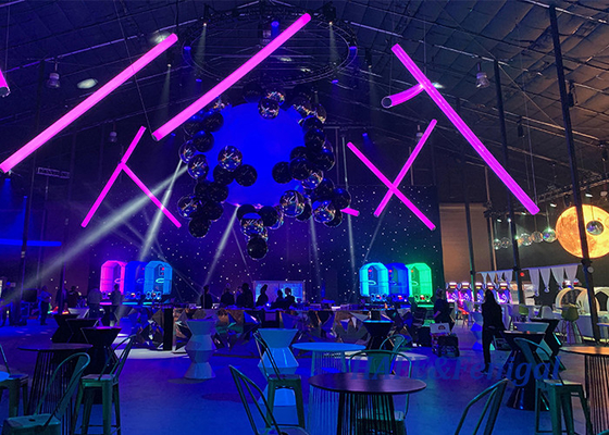 2.5M LED Glowing Pillar For Event Inflatable Lighting Pillar Inflatable Hanging Intrack Tube Column