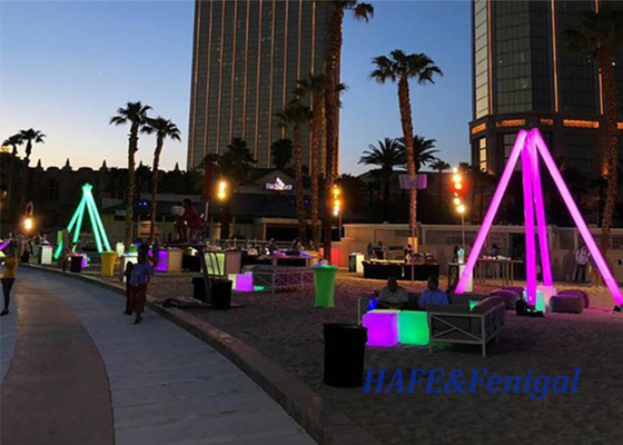 Outdoor Inflatable  Decor Led Inflatable Light Iris-Tube Column Giant