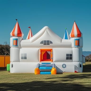 Weddings Birthday Parties 15ft X 15ft Bouncy Castle With Slide PVC Inflatable Jumping Castle 950W Powerful Blower