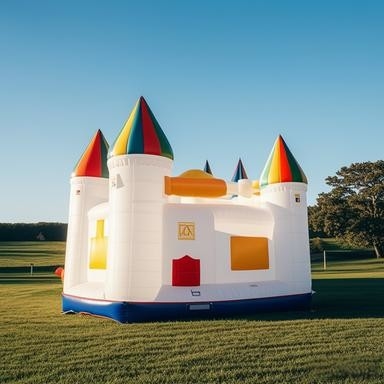 Weddings Birthday Parties 15ft X 15ft Bouncy Castle With Slide PVC Inflatable Jumping Castle 950W Powerful Blower