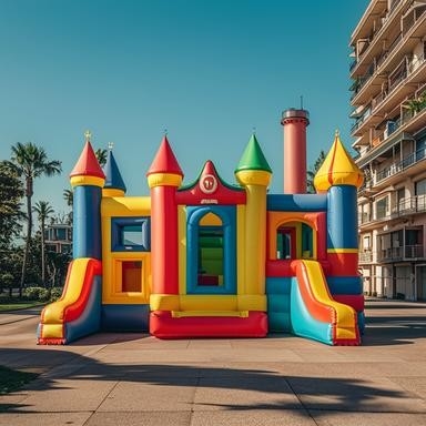 CE Certification 50X60X70 Cm Outdoor Inflatable Castle Slide / Kids Inflatable Bouncy Castle With Water Slide Combo