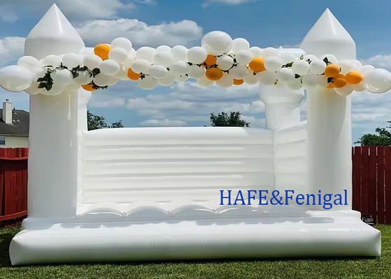 Party Mini Small Pvc Inflatable White Castle Bounce House Jumping Castle With Slide and Ball Pit
