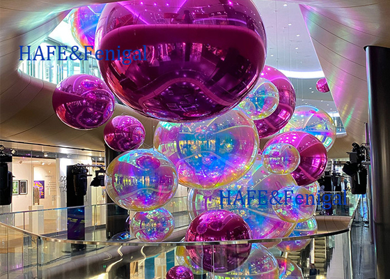 2M Inflatable Mirror Balloon Metallic Color  Colorful Can Be hung Events  Exhibitions Decoration