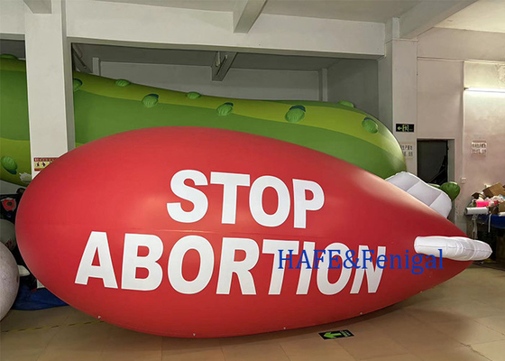 Commercial Custom PVC Helium Balloon Inflatable Inflatable Advertising Blimp With LED Light