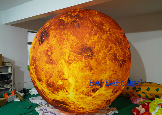 1m 2m 3m Customized Planet Design White Or Dimmable PVC Led Event Lighting Balloon For Sale