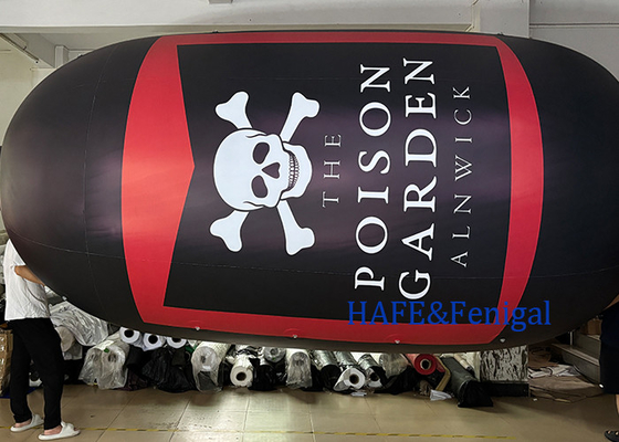 Inflatable Pvc Poison Bottle  Balloon 5.8m Long And 1.8 Dia Logo Printing Branding Advertising