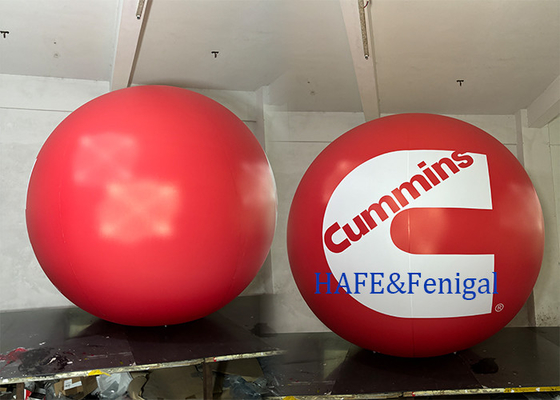 Inflatable 2.5m PVC Red Sphere Balloon Logo Printing Branding Advertising Customized