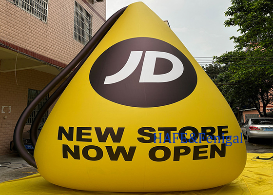 Inflatable PVC Yellow Logo Printing Branding Advertising Customized Experimental Marketing