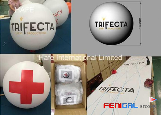 Led Event Lighting Balloon With 2x1000W Halogen For Inflatable Event Decor