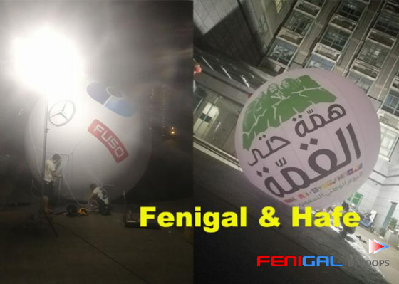 3 To 6m Helium Filled Illuminated Event Lighting Balloon For Saudi Arabia National Day