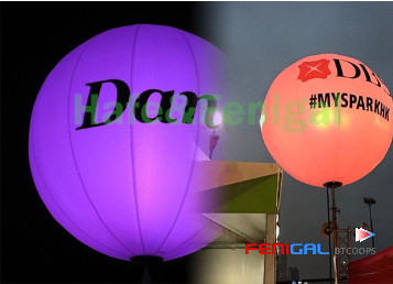 Colorful 1.6m Inflatable LED Event Lighting Balloon For Outdoor Decoration Muse Series 160CM