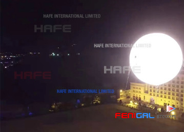 5 M / 16.4 Ft Big LED/HMI Moon Helium event lighting balloon for Outdoor Events with Customized Advertising Logo