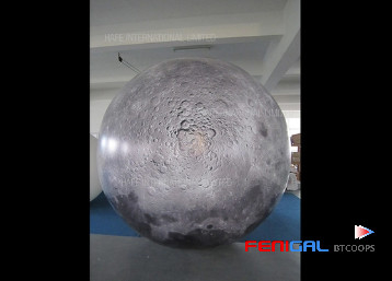 5 M / 16.4 Ft Big LED/HMI Moon Helium event lighting balloon for Outdoor Events with Customized Advertising Logo