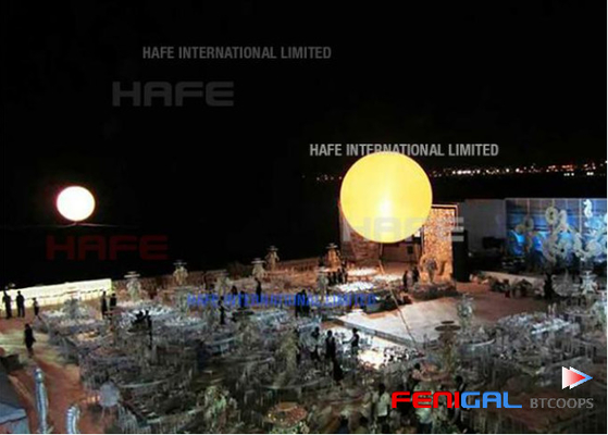 5 M / 16.4 Ft Big LED/HMI Moon Helium event lighting balloon for Outdoor Events with Customized Advertising Logo