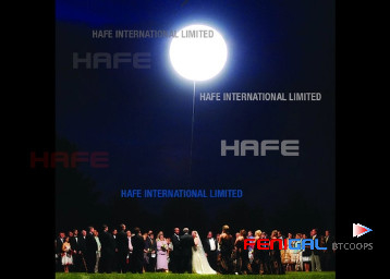 3 M Giant Moon Shaped Helium Event Lighting Balloon Indoor Outdoor Events AC/DC Powered