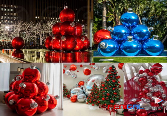 Christmas Decorative Inflatable Balloon PVC Inflatable Mirror Ball 40cm-2m Decoration Mirror Balloons