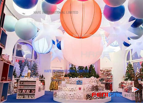 LED DMX512 Inflatable Moon Balloon Hanging Use Event Illumination Lighting Balloon
