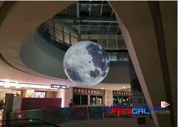 4.5m Lighted Inflatable Planet Moon Event Lighting Balloon For Advertisement Decoration