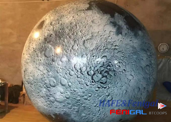 4.5m Lighted Inflatable Planet Moon Event Lighting Balloon For Advertisement Decoration