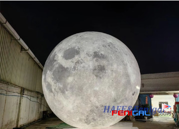 4.5m Lighted Inflatable Planet Moon Event Lighting Balloon For Advertisement Decoration