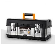590 * 280 * 265 MM ABS Stainless Steel Hand Trolley Case 2 Chrome Latches With Key