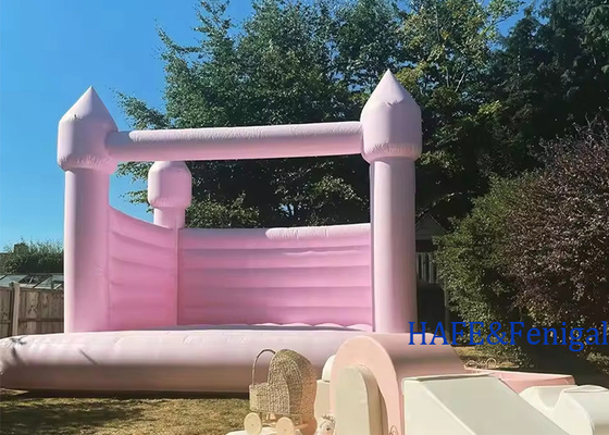 Pink Blue  Wedding Bouncer Inflatable Bounce House With Slide Ball Pit Combo For Party Events