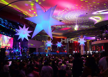 2m Diameter Giant Inflatable Beautiful Advertising Led Lighting Star For Wedding