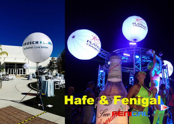 230V 90CM 160CM Tripod 400W LED Event Lighting Balloon Fixture Inflated By Air