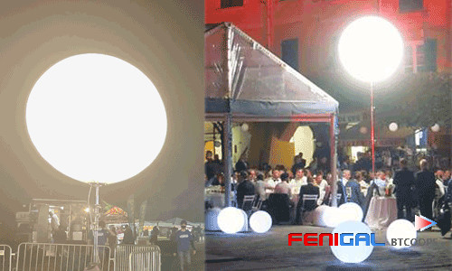 800W Inflatable LED Light Balloon With Tripod Powerful Outdoor Advertising