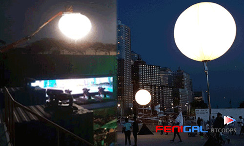 800W Inflatable LED Light Balloon With Tripod Powerful Outdoor Advertising