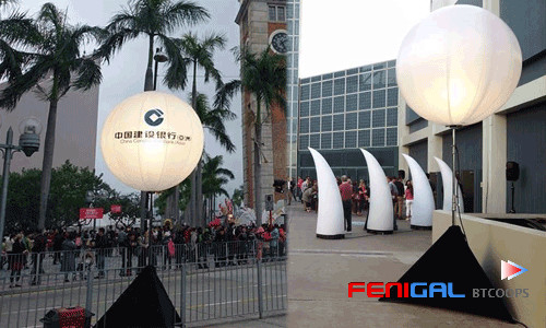 800W Inflatable LED Light Balloon With Tripod Powerful Outdoor Advertising