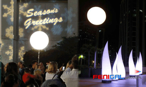 800W Inflatable LED Light Balloon With Tripod Powerful Outdoor Advertising