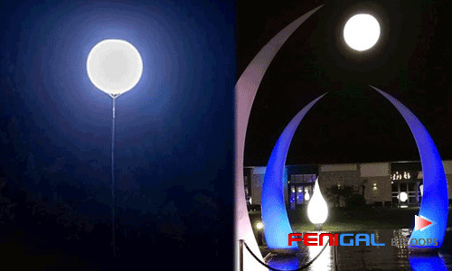 Eco Friendly Video Lighting Elliptical Balloon Light For Studios