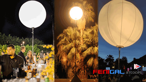 220V LED Hanging Inflatable Event Lighting Balloons For Exhibition Decoration
