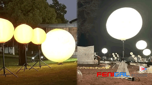 220V LED Hanging Inflatable Event Lighting Balloons For Exhibition Decoration