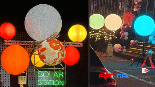 LED Inflatable Outdoor Water Resistant Balloon Lights With Customizable Logos