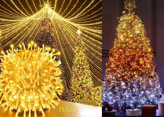 RGB Warm White Colorful LED Christmas Light Strings For Wedding Yard Decoration