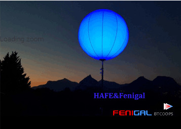 High Brightness RGBW Inflatable Event Lighting Balloon 200W LED For Advertising Activities