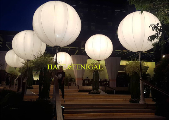 1.3m 5ft Events Decor Moon Balloon Light DMX Control Shiny Fabric Color Changing