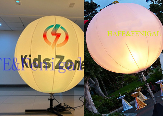 1.3m 5ft Events Decor Moon Balloon Light DMX Control Shiny Fabric Color Changing