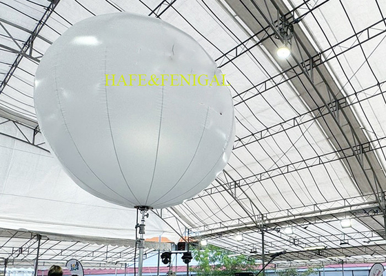 1.3m 5ft Events Decor Moon Balloon Light DMX Control Shiny Fabric Color Changing